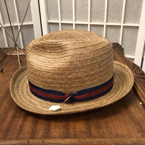Men,Ny Fedora hat with ribbon, size L, Beige,straw style.! - Picture 2 of 9